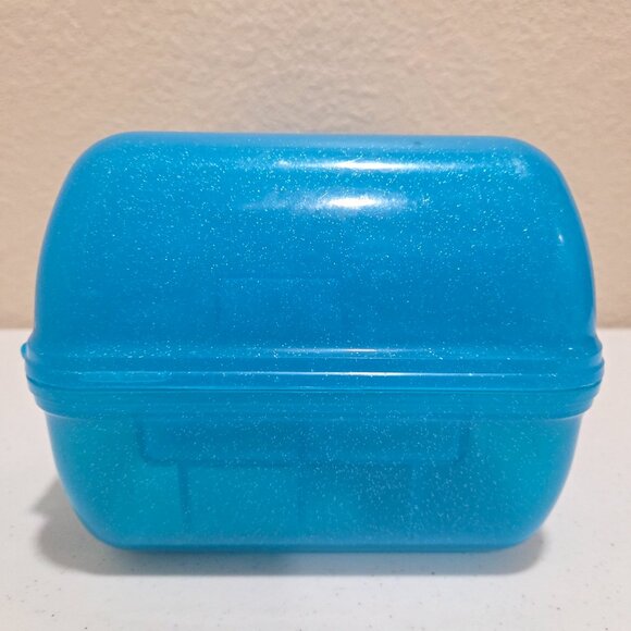 Caboodles Retro Makeup Case On-The-Go-Girl Blue Glitter Classic Organizer - Picture 7 of 12